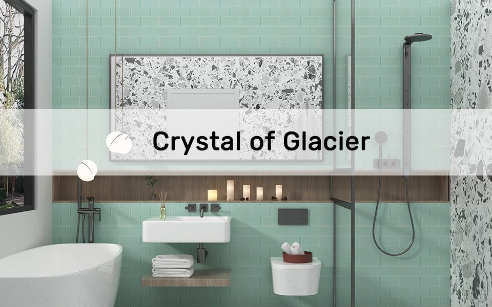 Classic Product: Diflart Crystal of Glacier Glass Subway Tile